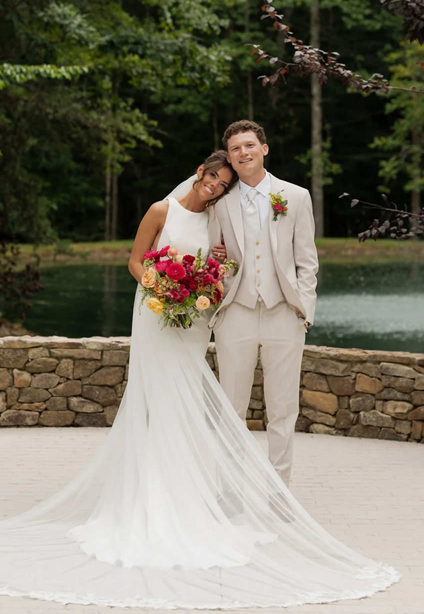 Photo of the real bride and groom